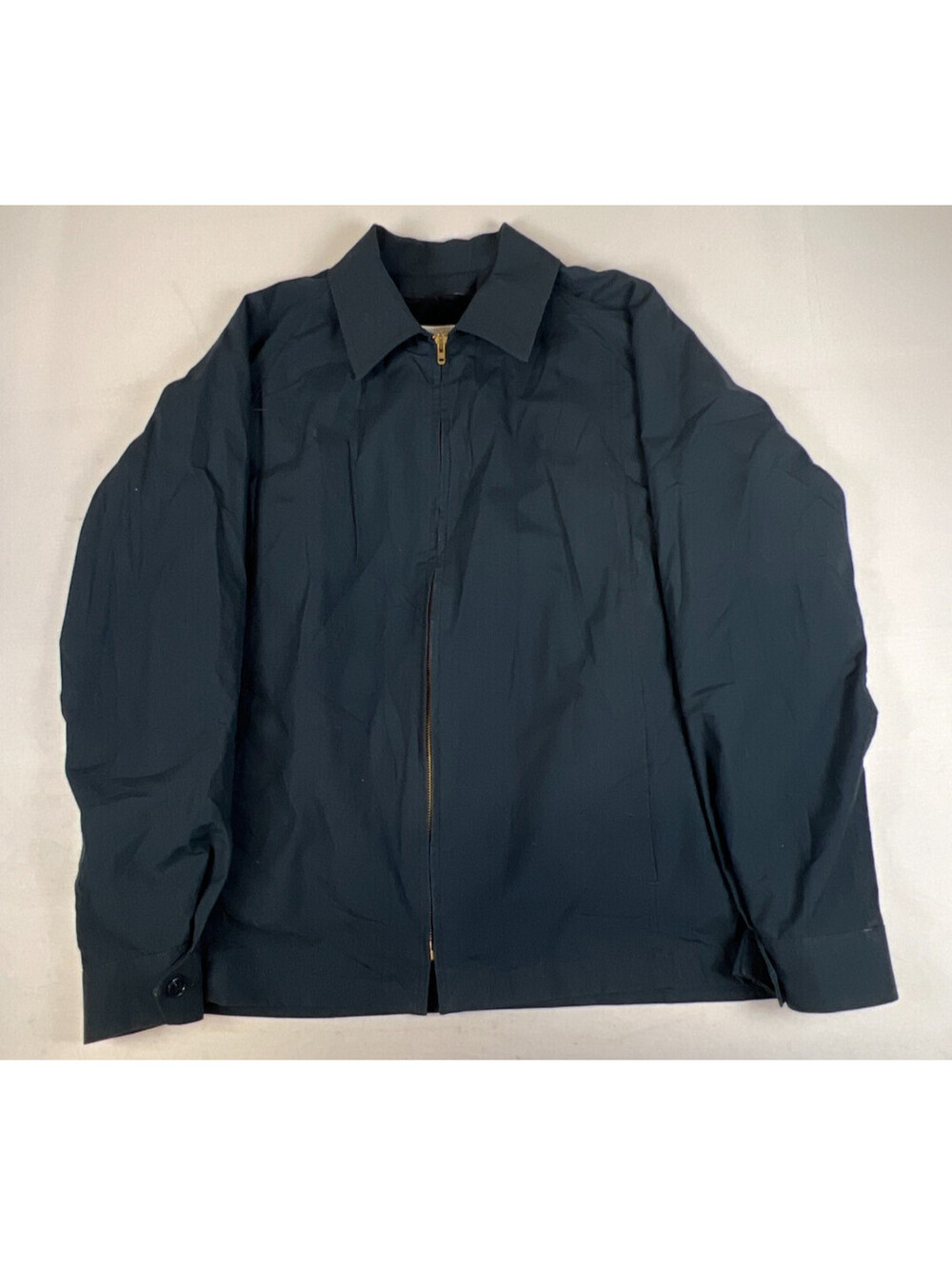 Vintage London Fog Men's 40R Black Polyester Blend Faux Fur Lined Jacket